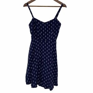 Old Navy Fit & Flare Cami‎ Dress Women's Blue Sz Medium Smocked Back